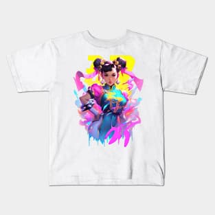 STREET FIGHTER - CHUN LI - ESPN | Gaming Anime Manga Hot Bossy Girl Cute Girl | PROUD OTAKU Kids T-Shirt